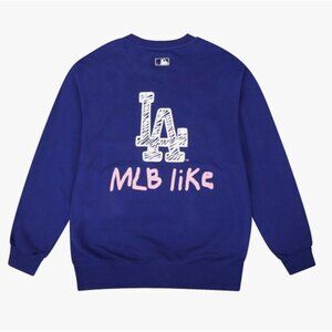 MLB LA Dodgers MLB Like Purple Crewneck Long Sleeve Sweatshirt Size M